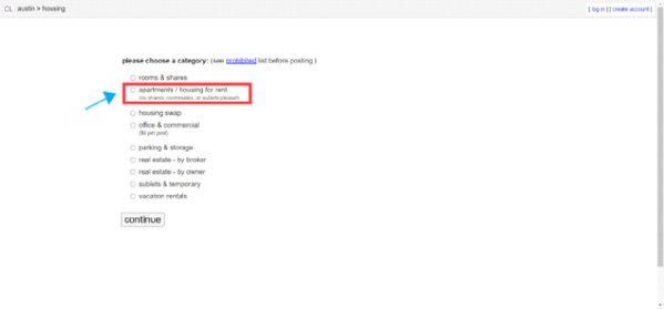 Craigslist category